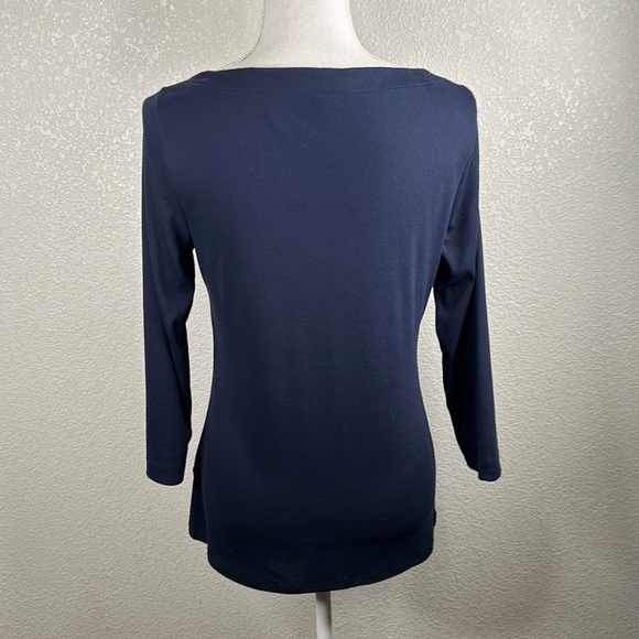 The Limited Blue Silver Stud Special Edition Saint Jude 3/4 Sleeve Top Size S - Picture 4 of 6